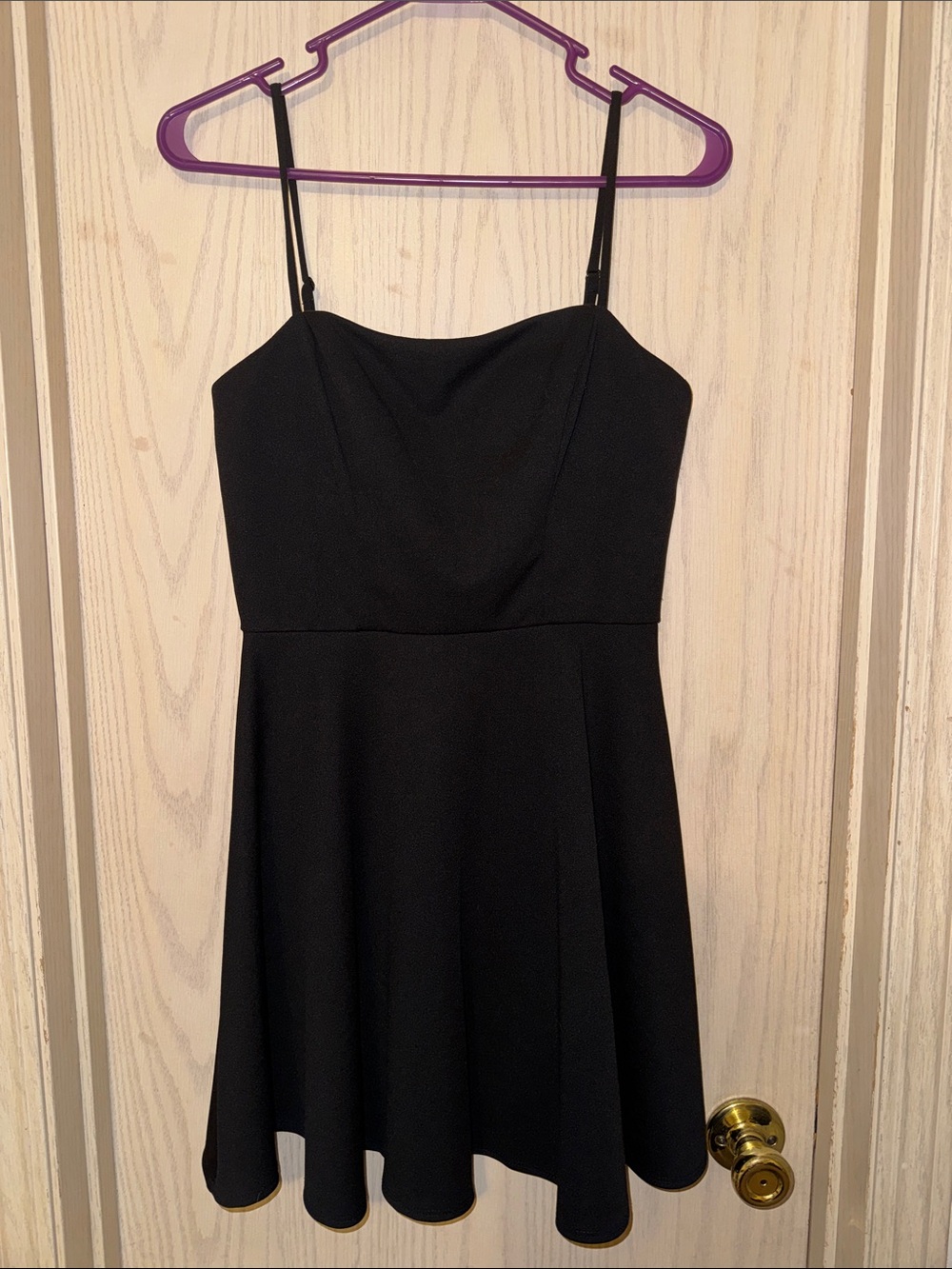 B. Smart Black Spaghetti-Strap Mini Dress